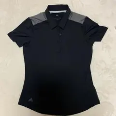 adidas 黒 ポロシャツ　M