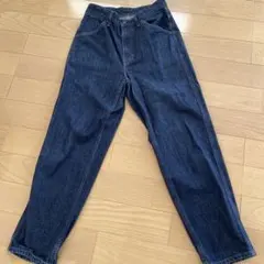 ダークブルー ストレートデニムパンツ