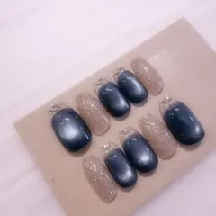 現品　ネイルチップ　フラッシュ　マグネット　クリアフレンチ