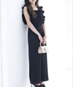 新品タグ付 SAISON DE PAPILLON フリルオールインワン