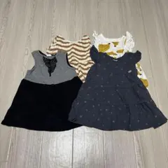 ノースリーブ ワンピース 4点セット ユニクロ petit main など 80