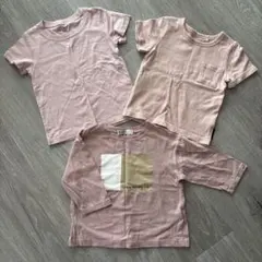 ピンクTシャツ3点セット　90サイズ　男女OK 【美品】