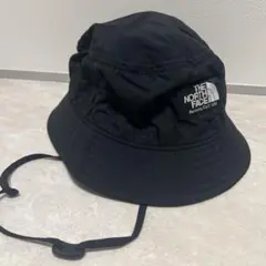 THE NORTH FACE 黒 バケットハット 顎紐付き【キッズ用】