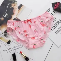ピンクいちご⭐️可愛い⭐️甘美⭐️蝶リボン⭐️快適⭐️レディースショーツ