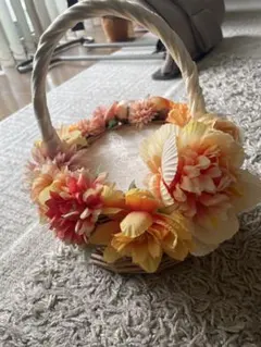 フラワー飾り付きリングピロー