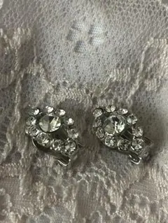 [新品]クリスタル装飾 シルバー イヤリング