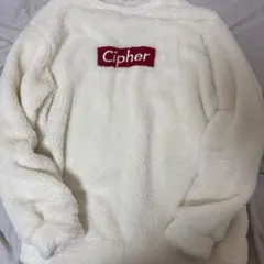 Cipher ボア スウェット トレーナー ホワイト