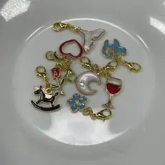ファスナーチャーム　ピアスやネックレスにも！（8個セット）0031