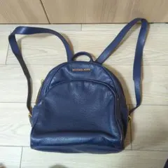 MICHAEL KORS ネイビー レザーリュック