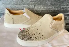 Louboutin スニーカー ローファー 40 (25cm) スワロフスキー