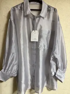 シアーシャツ　ラベンダーカラー