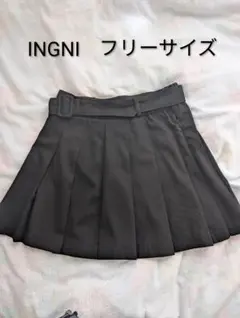 INGNI フリーサイズ 黒 プリーツスカート　キュロット
