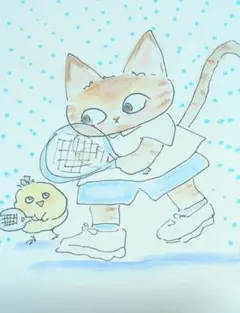 手描きイラスト　オリジナルイラスト　アナログイラスト　ダブルス