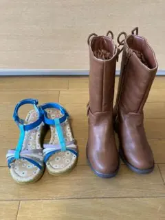 GIRLS ブーツ、サンダル まとめて