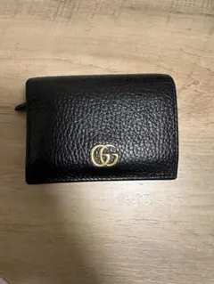 GUCCI ブラックレザー 二つ折り財布