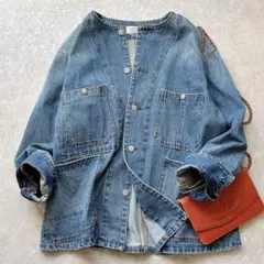 美品 レリューム 25年モデル デニムシャツ ジャケット ブルー ゆったり
