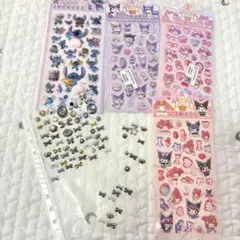 新品スティッチおしりシール　サンリオ空洞シール海外製と正規品ジュエルプチドロップ