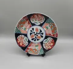 古伊万里 染錦大皿『鳳凰』花紋様 色絵 飾皿 直径約31cm　骨董