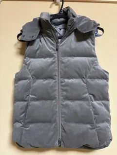 グレー フード付き ダウンベスト 未使用