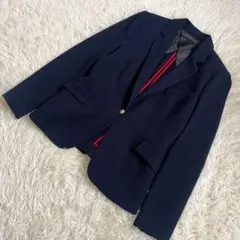 【美品】ZARA ザラ ワッフル生地 紺ブレ ジャケット 金ボタン ネイビー L