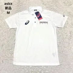【新品】 アシックス　半袖　Tシャツ　ポロシャツ　ホワイト　運動　速乾　Mのサムネイル