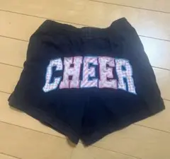 CHEER 刺繍 ショートパンツ 黒 xs