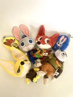 ズートピア　ぬいぐるみキーホルダー　がまぐちポーチ