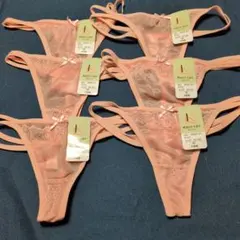 値下げ♡レディース　セクシー　エレガントピンクTバック　Mサイズ 6枚セット