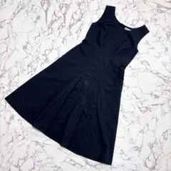 バーバリーブルーレーベル 膝丈ワンピース シャドウノバチェック 黒