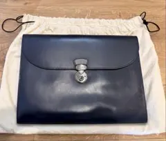 美品】BOLDRINI ネイビー クラッチバッグ - メルカリ