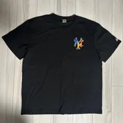 Majestic NYロゴ Tシャツ 黒 カラフル　ニューヨークヤンキース