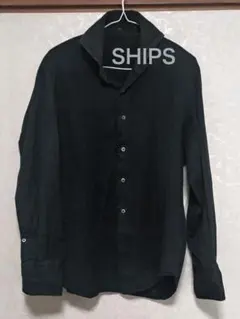 SHIPS/長袖シャツ/ブラック/L
