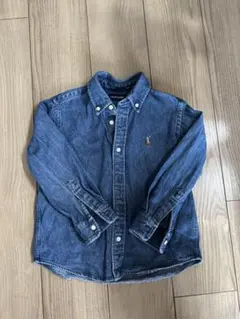 Ralph Lauren デニムブルー ボタンダウンシャツ 110cm