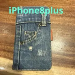 UK Trident 　iPhone 8PLUS　デニムケース　未使用　手帳型のサムネイル