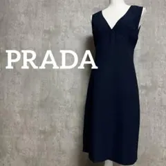 PRADA プラダ Ｖネック ノースリーブワンピース イタリア製 40サイズのサムネイル