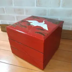【鶴】三段重 昭和レトロ