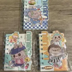 LABUBU キャラクター メモ帳 3冊セット