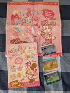 ミニーマウス タオルとノートディズニーメモセット
