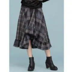 アシメフリルミディスカート