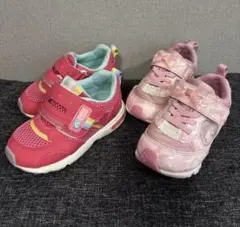 ムーンスター　キッズスニーカー 女の子　2足SET 15cm