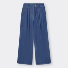 GU⭐︎ライトデニムタックワイドパンツ⭐︎標準丈（68.5〜72.5cm）