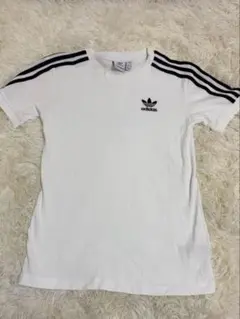 adidasアディダスオリジナルス スリーストライプT 白×黒 トレフォイル刺繍