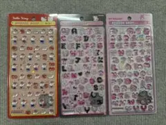 ボンボンドロップシール　キティmini 、マイメロもじ、キティクールもじ
