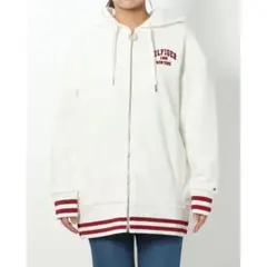 TOMMY HILFIGER フルジップパーカー Mホワイト