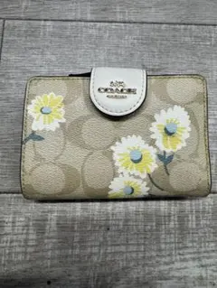 COACH 花柄 二つ折り財布