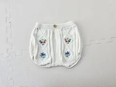 futafuta 花柄刺繍 ニットブルマ 70-80