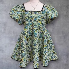 sister jane ミニドレス 花柄 ラメ パフスリーブ Lのサムネイル