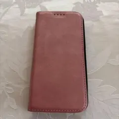 usedピンク 手帳型 iPhone15ケース 合成皮革