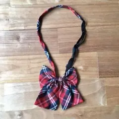 チェック柄スクールリボン