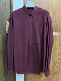 美品【ラルフローレン】BD長袖シャツ　バーガンディ